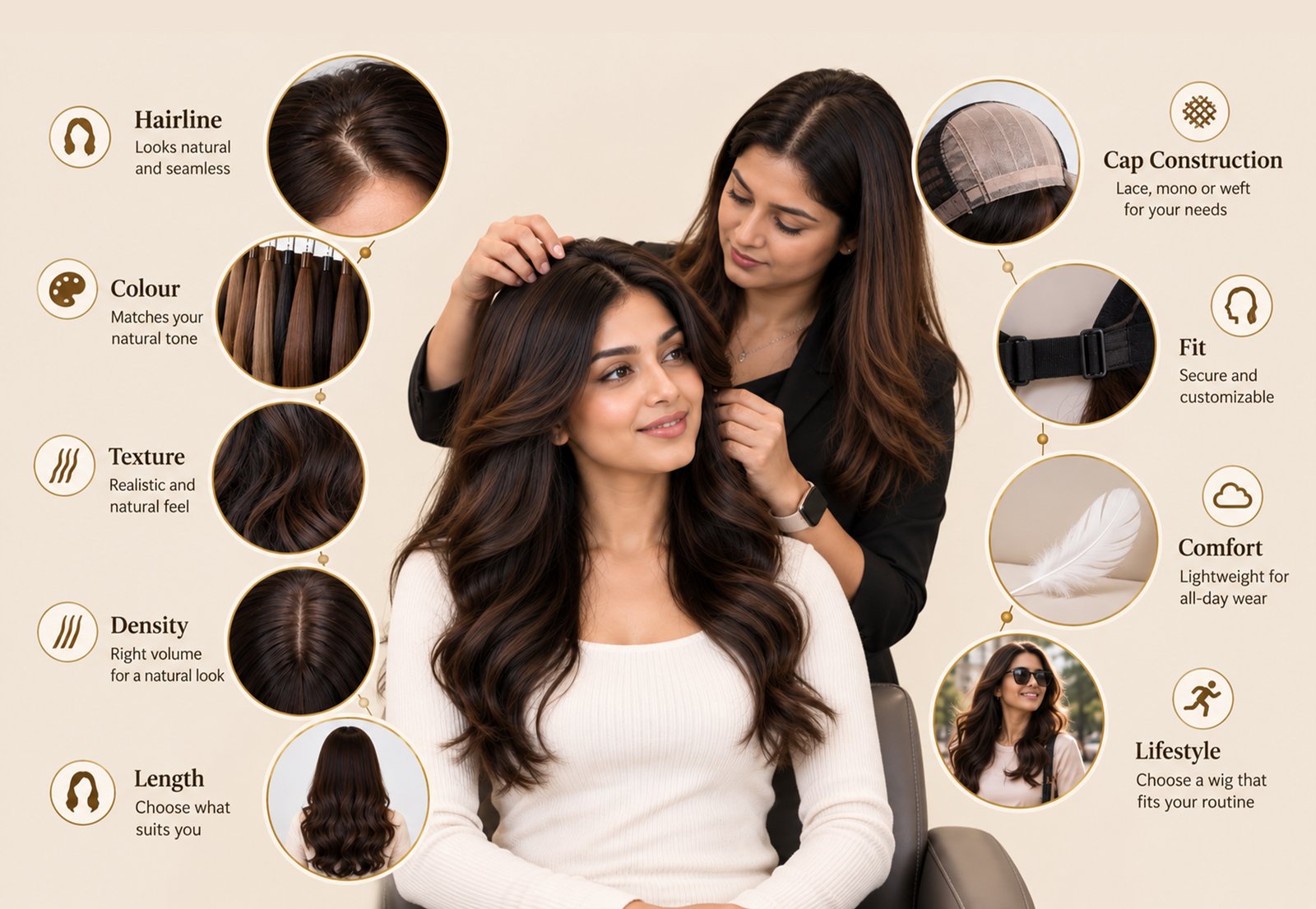 Natural human hair wigs in Delhi